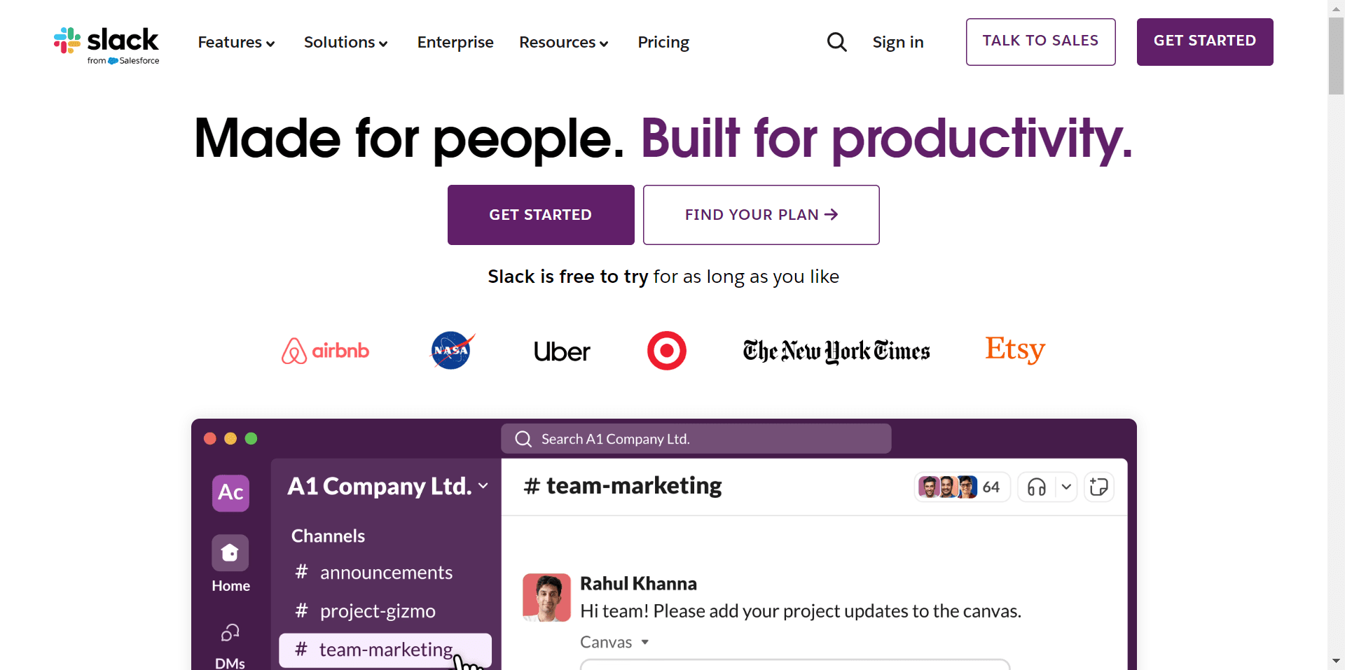 Slack banner