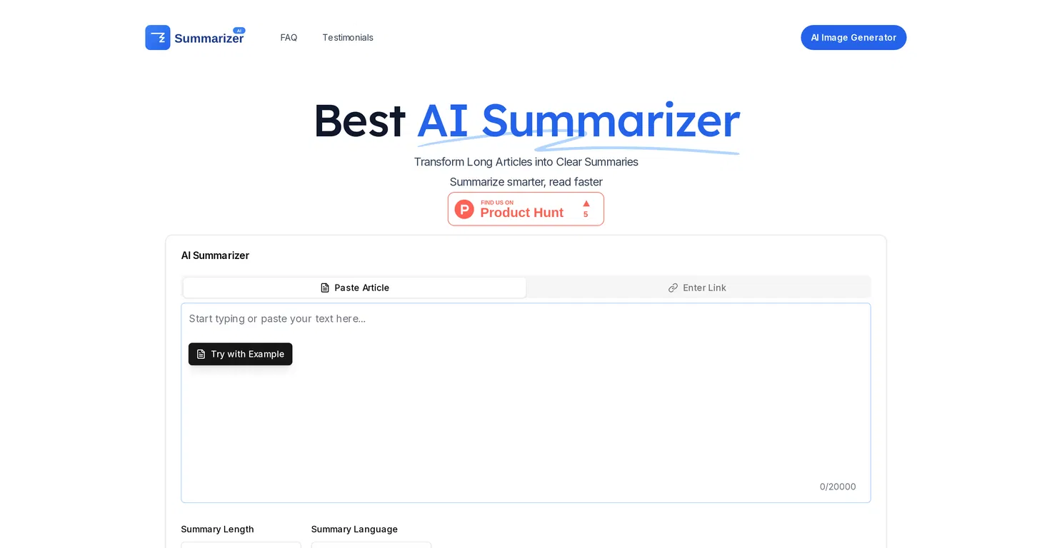 Summarizer Best banner