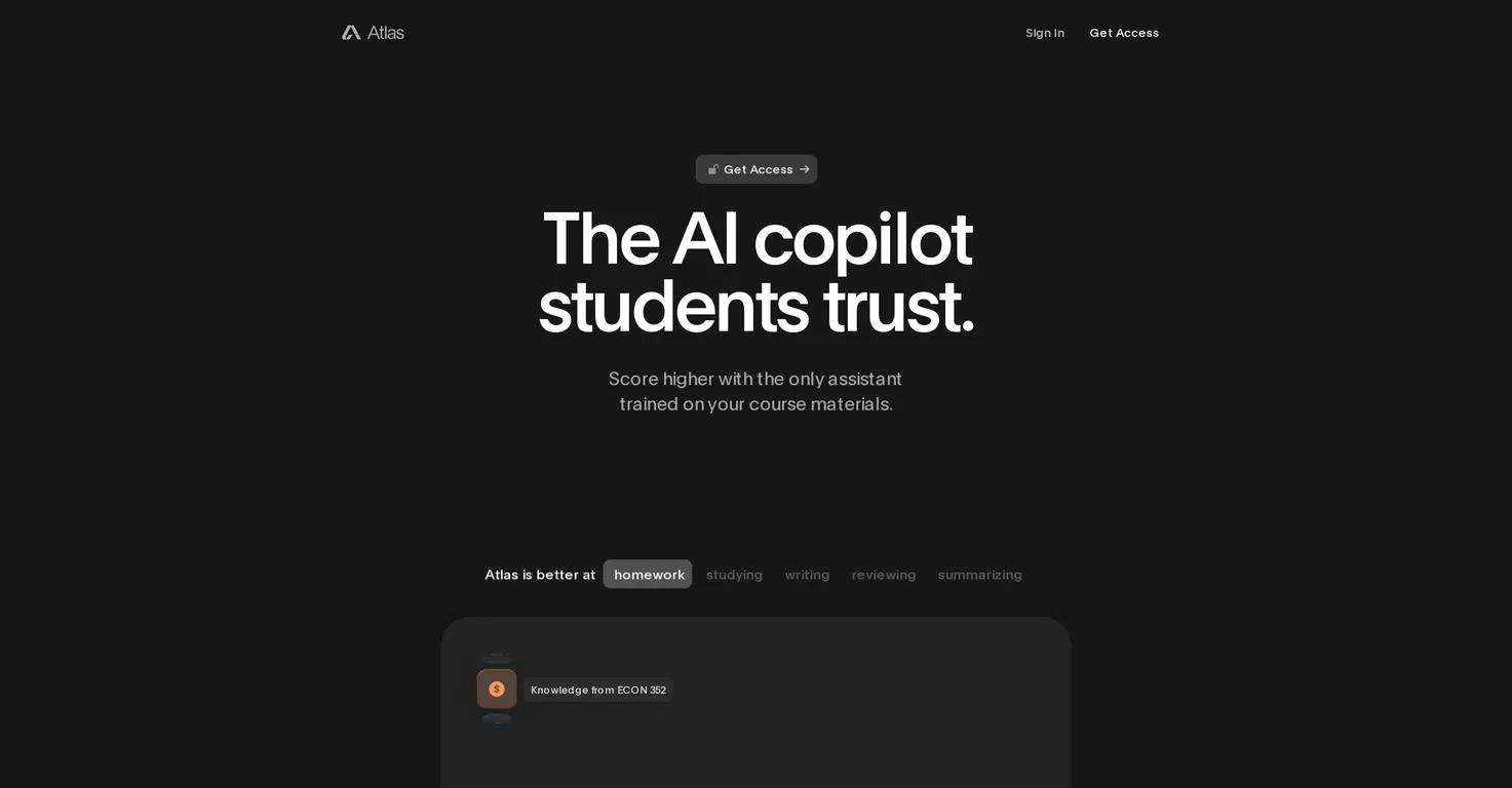 Atlas banner screenshot