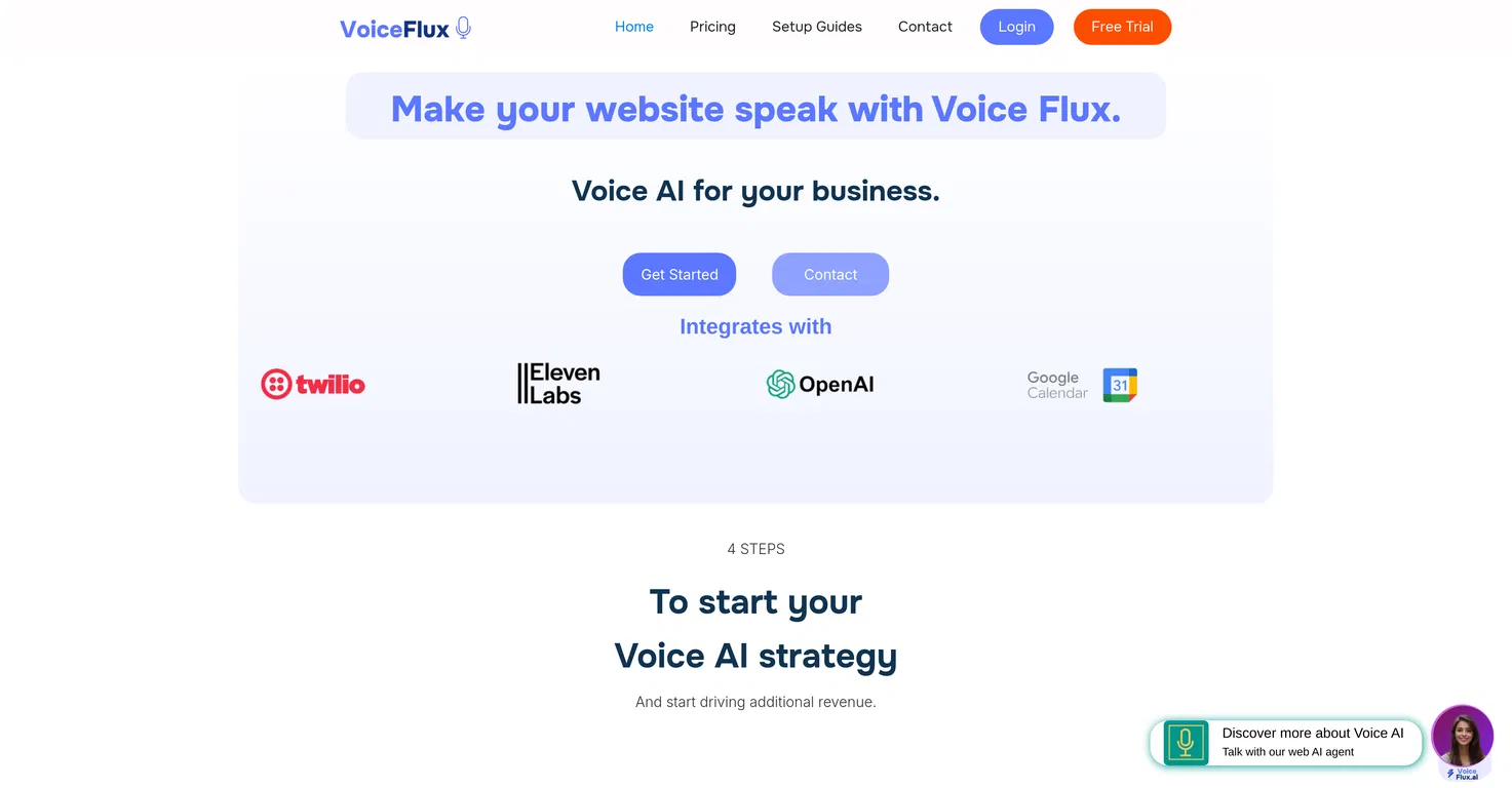 Voice Flux banner screenshot