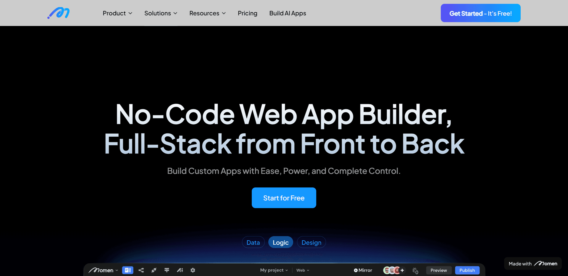 Momen banner screenshot