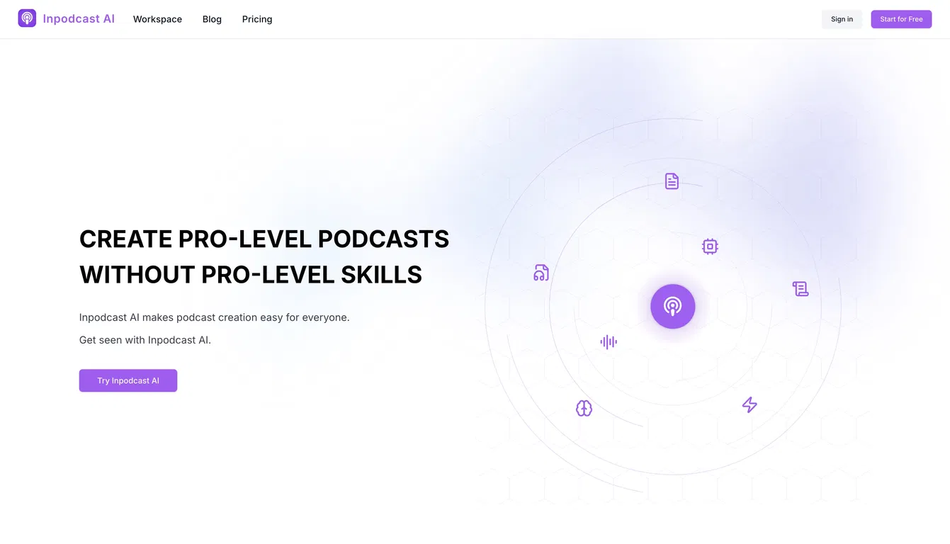 Inpodcast AI banner